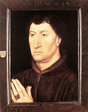  portrait - Portrait de Gilles Joye 1472 hollandais Hans Memling